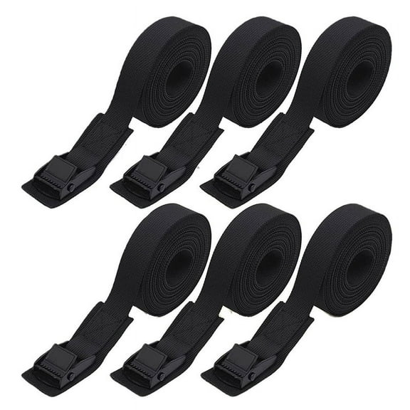 6.6Ft Lashing Straps with Adjustable Cam Buckles Tie Down Cinch Straps Up to 550Lbs for Packing,,Luggage 6 Pack