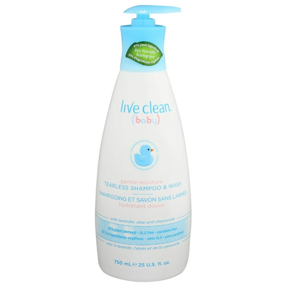 LIVE cLEAN Shampooing Lavage Sans Larmes 25 OZ