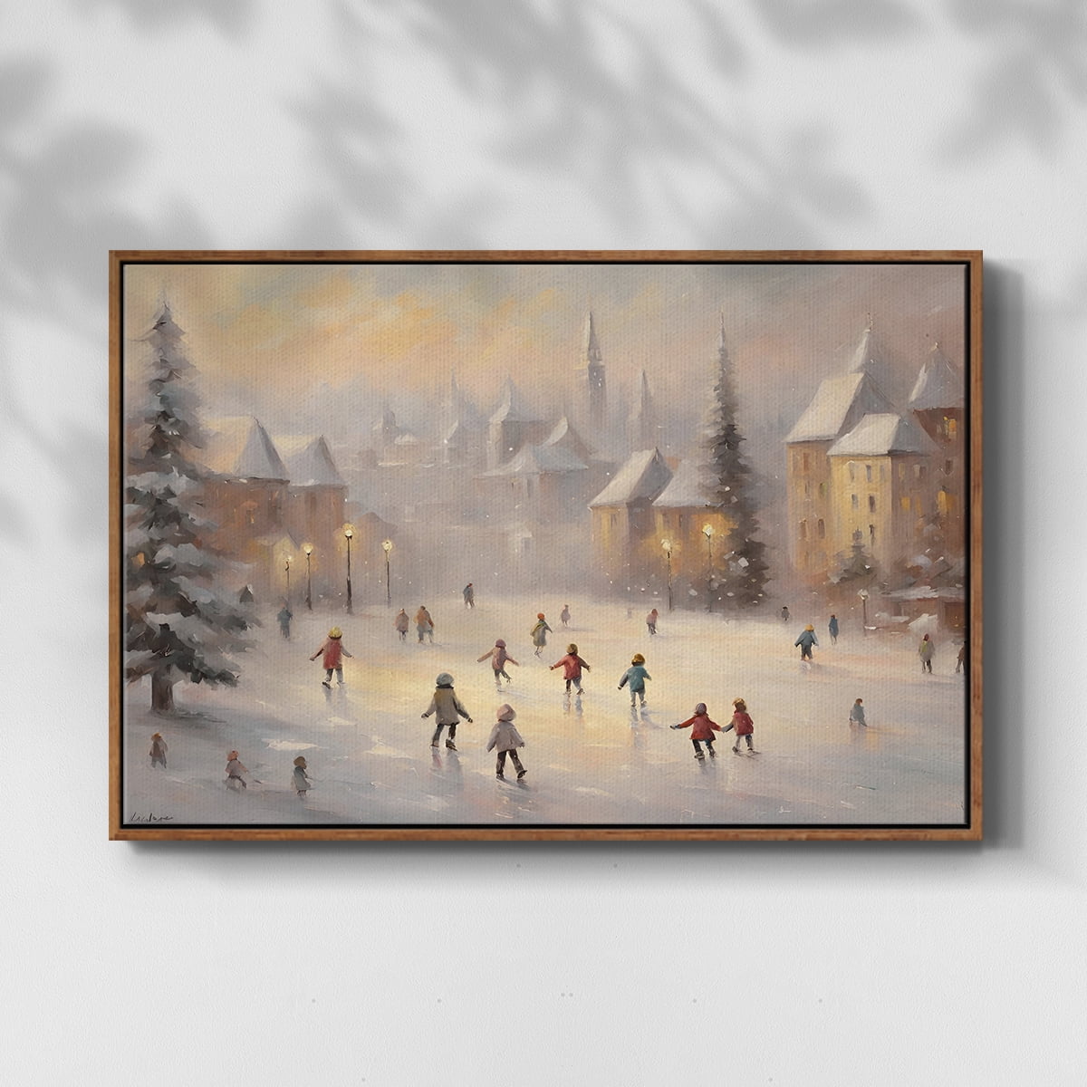 Vintage Landscape-CLXXIII By Wexford Home Framed in Walnut Wood Gallery Wrapped Canvas 17 in. x 25 in.