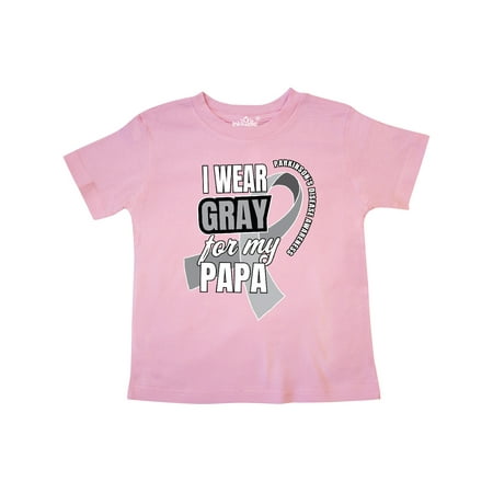 

Inktastic I Wear Gray For My Papa Parkinsons Disease Awareness Gift Toddler Boy or Toddler Girl T-Shirt