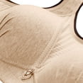 thumbnail image 7 of Mrat Clearance Cotton Bras for Women Bra Wireless Plus Size Lace Bralette Bras No Sweat Front Snap Lingerie Underwire Nursing Bras Beige_B XL, 7 of 7