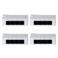 thumbnail image 1 of 4Pcs 1 à 3 Ports PoE Extender Passive Cascadable IEEE802.3Af IP Port Transmission Extender pour PoE Commutateur NVR IP Caméra, 1 of 1
