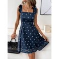thumbnail image 2 of Women Casual Striped Tie Front Camisole Dress Sun Dress Summer Vacation Flowy Mini Dress, 2 of 10