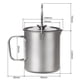 thumbnail image 2 of Bestargot Camping Titanium Topf Becher Tasse Outdoor,750ml max French Press Titan Campinggeschirr Kaffeebereiter Kann,Camping Kaffeekocher,Runde Holzgriffe,Leicht und Tragbar 188g Vhermosa OTTO-WX-0486, 2 of 6