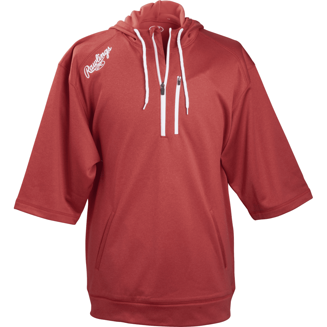 NEW Rawlings Dark Shadow Gray Half Sleeve Hoodie Small