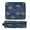 Dark Blue Fan-shaped Pattern, variant on Hair Tool Organizer Bag with Heat Resistant Mat Removable Travel Storage Case for Hot Air Brushes Curling Irons Mysterious Celestial Pattern