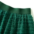 thumbnail image 5 of Women's Ruffle Mesh Vintage Calf Length Skirt - High Waist A Line Pleated Tutu Skirt (M-L Sizes), 5 of 6