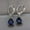 Dark Blue, variant on Censtreet Small Teardrop Earrings for Women Trendy Colorful Dainty Crystal Dangle Earrings Set Vintage Boho Drop Earrings Jewelry