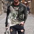 thumbnail image 2 of WXLWZYWL Mens Shirts Plus Size Long Sleeve Printing Round Neck Pullover T Shirt Blouse, 2 of 3