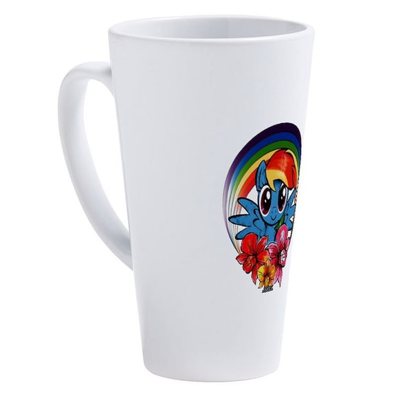 CafePress - My Little Pony Rainbow Dash Flowers 17 Oz Latte Mu - 17 Oz White Ceramic Latte Mug
