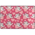 thumbnail image 4 of Dreamtimes Valentine's Day Cat Non-Slip Area Rug 72"x48", Cute Kitty Heart Soft Non Slip Washable Floor Mats for Indoor Front Porch,Living Room, Bedroom,Kitchen, 4 of 5