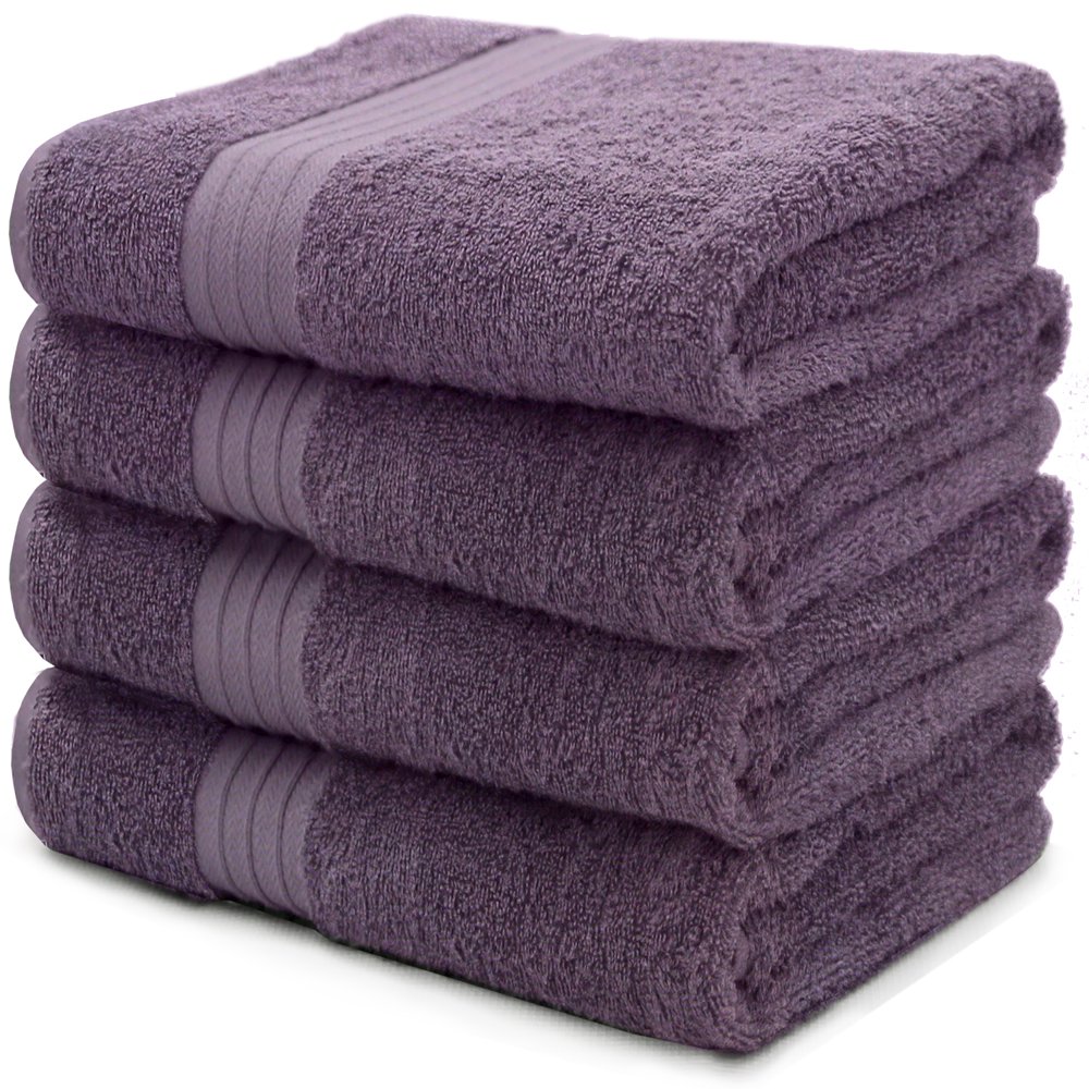 4Piece Bath Towels Set for Bathroom, Spa & Hotel Quality 100 Cotton
