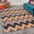 thumbnail image 2 of Chevron Decorative Rug, Zig Zag Lines Pattern on Wooden Looking Background Rustic Home Print, Quality Carpet for Bedroom Dorm and Living Room, 6 Sizes, Pale Lilac, by Ambesonne, 2 of 4