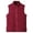 Wine, variant on Women's Polar Vest Jacket Full-Zip Warm Sleeveless Outwear Color: White Size: XXXXL