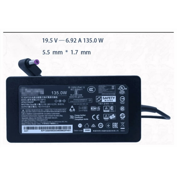 19.5V 6.92A 135W Power Adapter A18-135P1A for Aspire A715-74G 5.5*1.7mm Laptop Charger