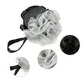 thumbnail image 4 of Unique Bargains Bath Shower Loofah Sponge Body Puffs for Bathroom 5.31"x4.33" Gray, Black, 4 of 6