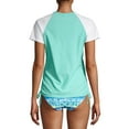 thumbnail image 3 of Time and Tru Women's Short Sleeve Rash Guard Swim Cover Up, 3 of 6