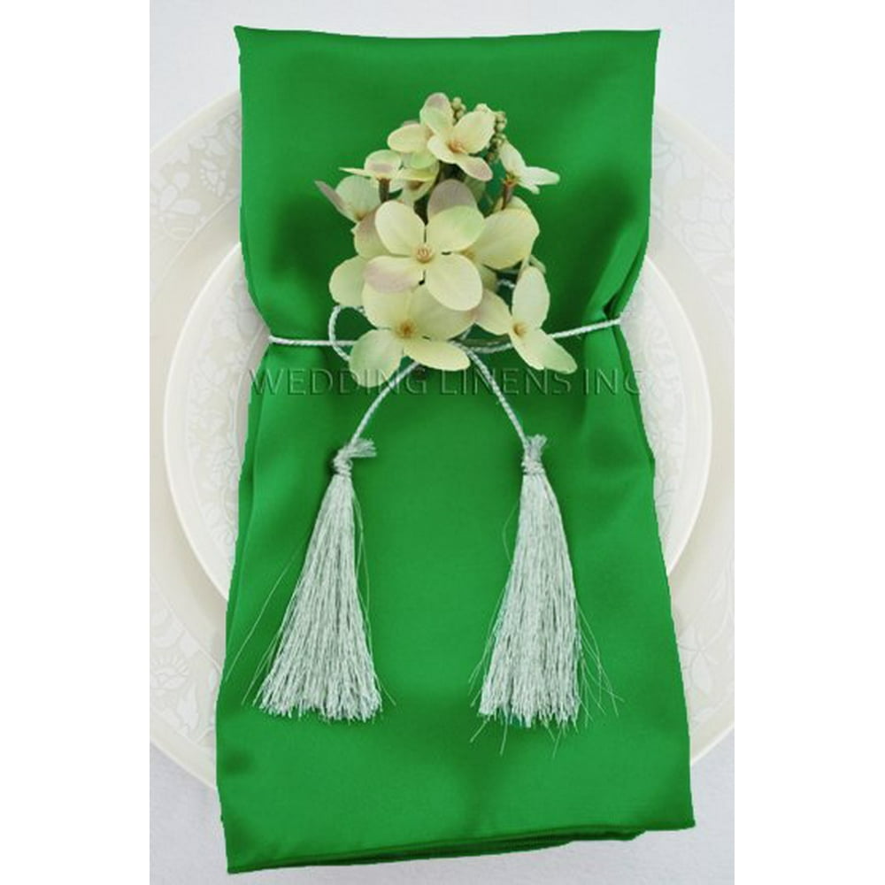emerald green napkins for wedding