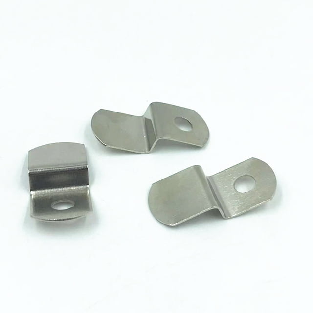 BRIGHTFUFU 180Pcs Iron Photo Frame Hardware Clips Trapezoidal Shape Decorative Use Exhibition Office Use