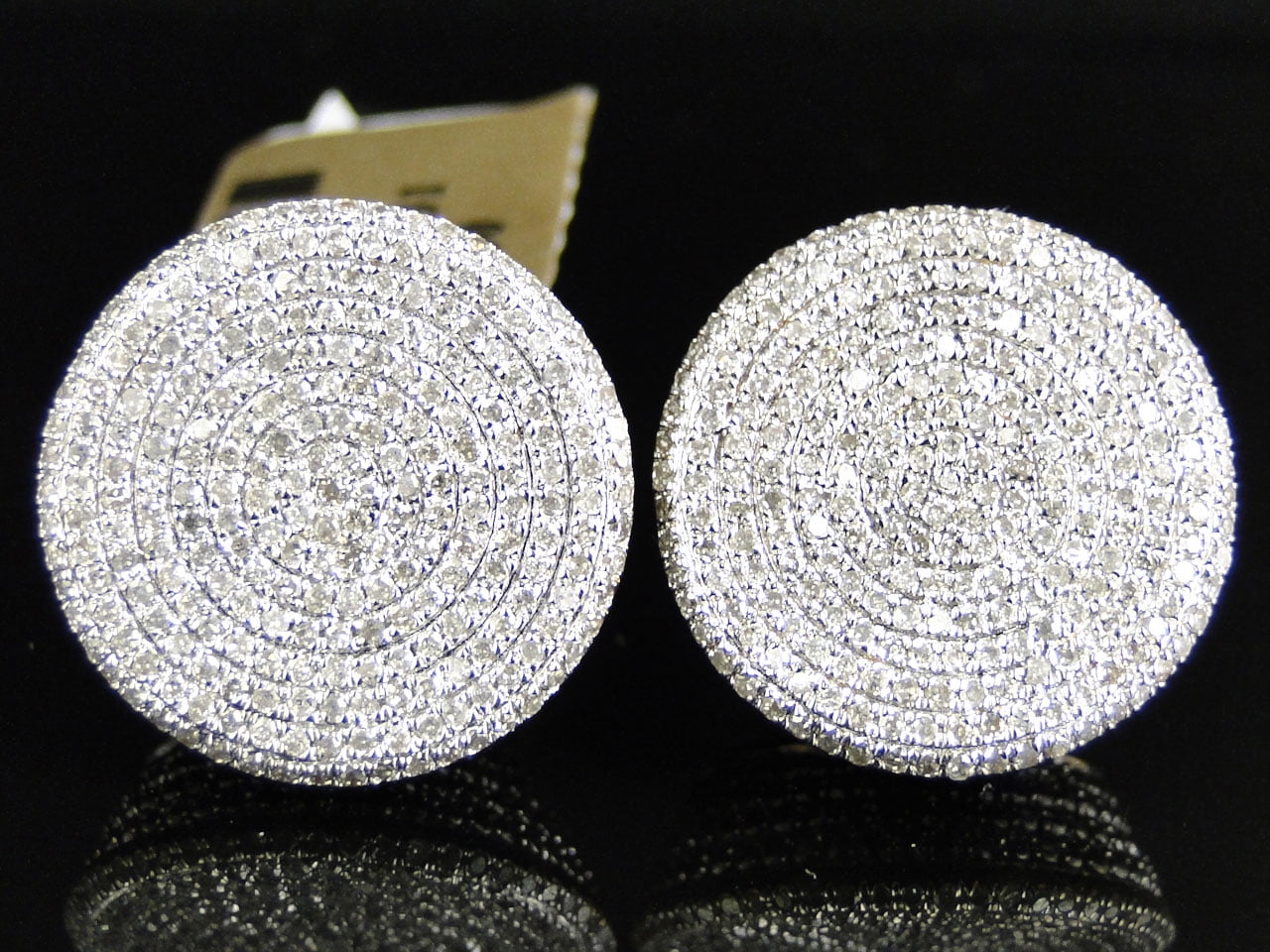Jewelry Unlimited Xl Round Circle Diamond Earrings Set In 10k Jewelry Unlimited Xl Round Circle Diamond Earrings Set In 10k Yellow Gold 1 80 Ct