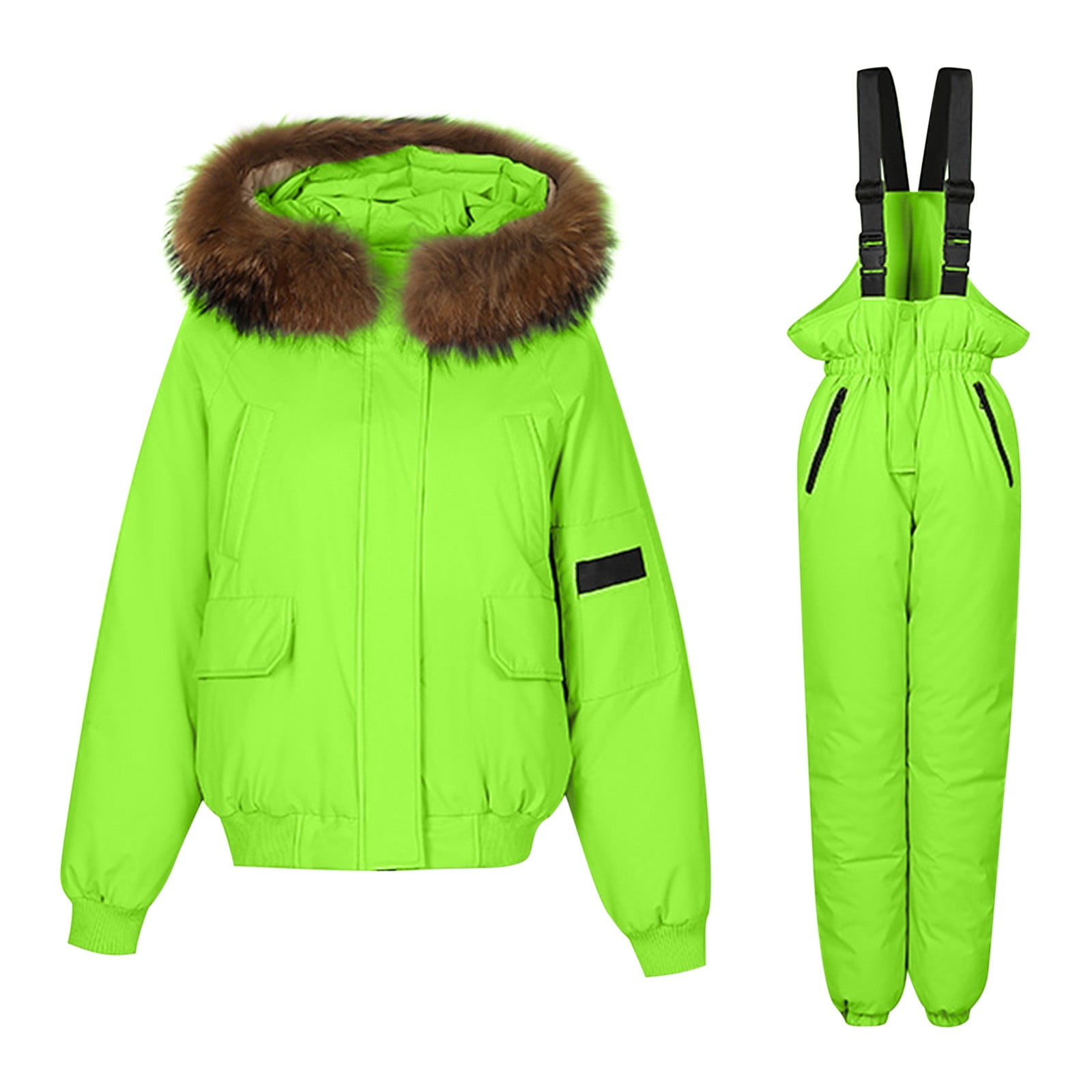 Lovskoo 2024 Women 2 Piece Outfits Quilted Jacket Joggers Set