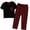 Red Plaid, variant on LANBAOSI Mens Pajamas Set Short Sleeve T-shirt and Plaid PJ Pants Set Soft Lounge Set