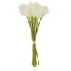 Banquet Bridal Wedding Bouquet Gift Calla Lily Artificial Flowers White 12 Pcs