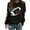 Black, variant on Pullover Sweaters for Women Women's Long-Sleeve Loose-Fit Round-Neck Sweater for Fall and Winter Wine XXL