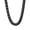 Black, variant on Men's Black Tone Stainless Steel Curb Link Chain Necklace 22" - Brilliance Fine Jewelry