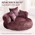 thumbnail image 6 of Villeston Oversized Bean Bag Chair for Adults & Kids, Chenille Lazy Bean Bag Sofa with Wrap-Around Backrest & Pillows for Bedroom, Living Room, Playroom,Wine Red, 6 of 8
