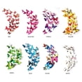 thumbnail image 3 of 12 PCS PVC 3D Wall Stickers Creative Colorful Butterfly Wall Stickers Removable Art DIY Decoration Decals Wall Art Decors for Home Kids Room TV Background Fridge Window, 3 of 4