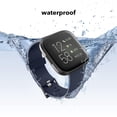 thumbnail image 2 of MYKOMI 2 Pack Waterproof Bands Compatible with Fitbit Versa 2 Bands for Women Men, Classic Soft Sports Replacement Wristbands for Fitbit Versa 2/Versa Lite/Versa SE, 2 of 7