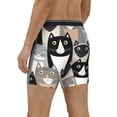 thumbnail image 3 of Rocae Colors Cats for Stretch Moisture-Wicking Underwear,Men's Underwear Boxer Briefs Medium, 3 of 9