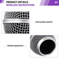 thumbnail image 4 of Sparkle Microphone Sleeve Wireled Mic Hand Cover and Mesh Microphone Grill for Microphones Silver, 4 of 9