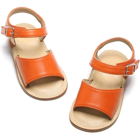 

QWZNDZGR Toddler Girls Sandal Open toe - Dress Shoes Summer School Flats (Toddler/Little Kid)