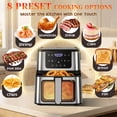 thumbnail image 3 of Air Fryer 7.5QT Oven with 8-in-1 Multi Function, Visible Window and Touchscreen, Versatile Air Fryer for Roasting, Baking, Reheating Healthy Meals, Black, 100 Liners Gift, 3 of 10
