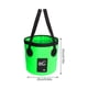 thumbnail image 2 of Eigraketly Cubo de agua plegable de PVC, lavabo, viaje, Camping, pesca, canotaje, organizador reutilizable, accesorios de contenedor Pescar Verde 12L Eigraketly OD022092-07, 2 of 6