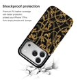 thumbnail image 2 of Gold Chain Leather Wallet Case for iPhone 12 mini Wallet Case Card Holder Flip, 2 of 8