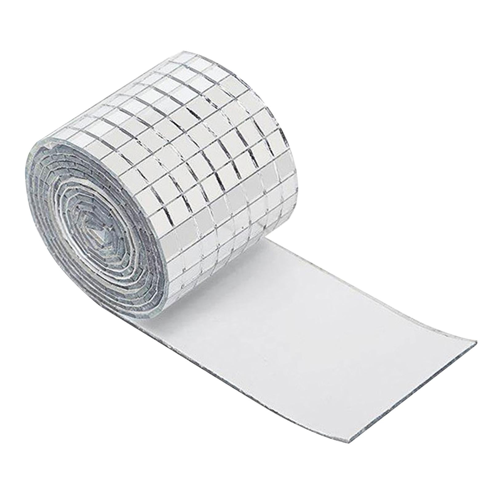 Milageto 3xMirror Tiles Disco Ball Tiles Bulk Mini Mosaic Stickers Mini Square Mirror Tiles for Bathroom Handmade Craft Photo Frame Vase