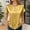 Yellow Tops, variant on CUSTG Women Casual Blouses Summer Solid Color Satin Round Neck Short Sleeved Blouse Shirt Classic Tops