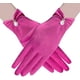 thumbnail image 1 of Zhuge Guantes de satén, guantes cortos para mujer, guantes de princesa, para mujeres, niñas, novias, bodas, ópera, banquetes, fiestas de disfraces, rosa oscuro, 1 of 4