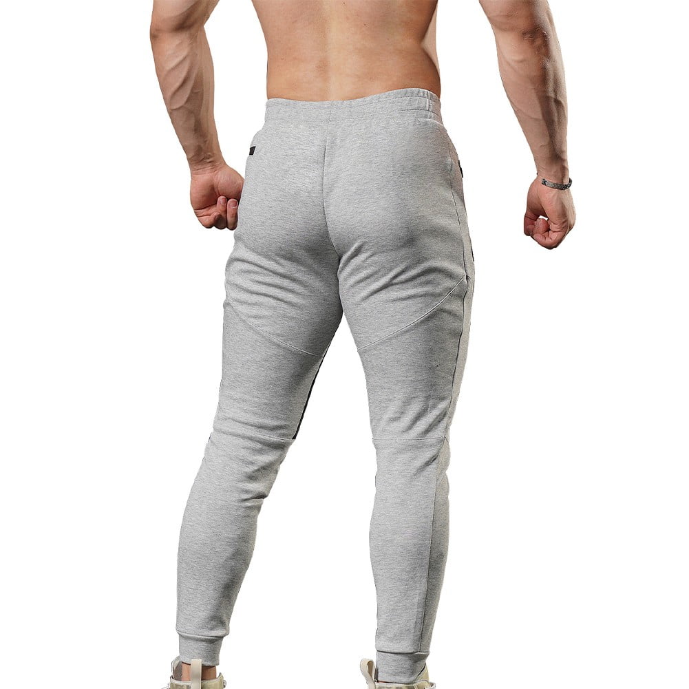 ALSLIAO Men Skinny Sweatpants Fit Sports Trousers Bottoms Slim Gym