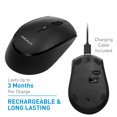thumbnail image 6 of Macally Wireless Bluetooth Mouse - Long Lasting Rechargeable Mouse, Easy Cordless Travel - Compatible with BT Devices: Apple Mac MacBook Pro Air Laptop, Windows Desktop PC- Black(BTEZMOUSEBATB), 6 of 7