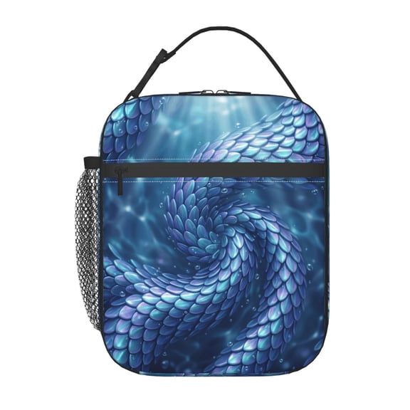 Magical Dragon Scales Lunch Bag For Men Women Adults Insulated Lunch Box,Leakproof Cooler Food Lunch Containers Reusable Lunch Tote Bags Cute LunchBox For Work, Travel, Outdoor