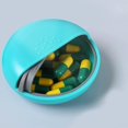 thumbnail image 4 of KAIYANG 1 pastillero organizador de viaje, pequeño pastillero portátil para bolso, bonito recipiente redondo para medicamentos (azul) Azul, 4 of 5