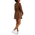 thumbnail image 2 of Kit & Sky Womens Faux Leather Snap Front Shirtdress, 2 of 2