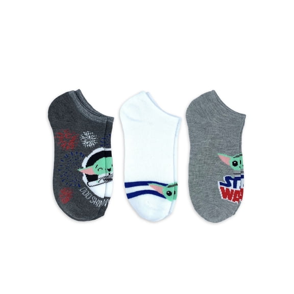 Star Wars The Mandalorian Americana Women's No Show Socks, 3-Pack