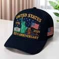 thumbnail image 4 of Eagle – United States 250th Anniversary Hat: Adjustable 250 Year American Anniversary Cap, USA Patriotic Caps, 4 of 18