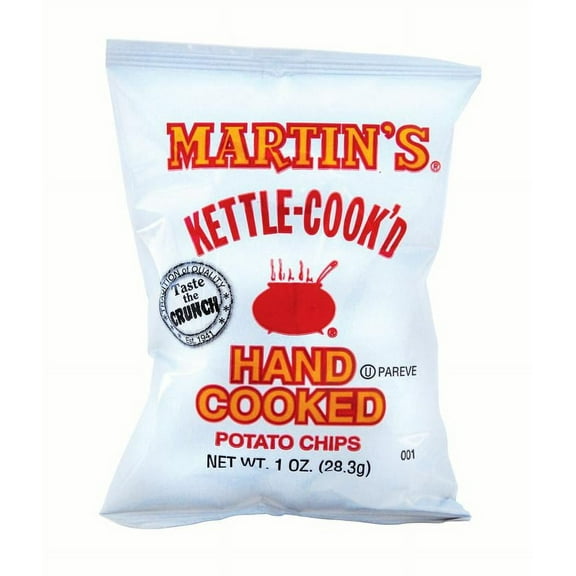 Martin's Kettle-Cook'd Hand Cooked Original Potato Chips 1 oz. Bag- 30 Bag Case Pack