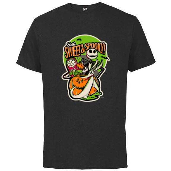 Disney 100 Nightmare Before Christmas Halloween Sweet Spooky - Short Sleeve Cotton T-Shirt for Adults - Customized-Black